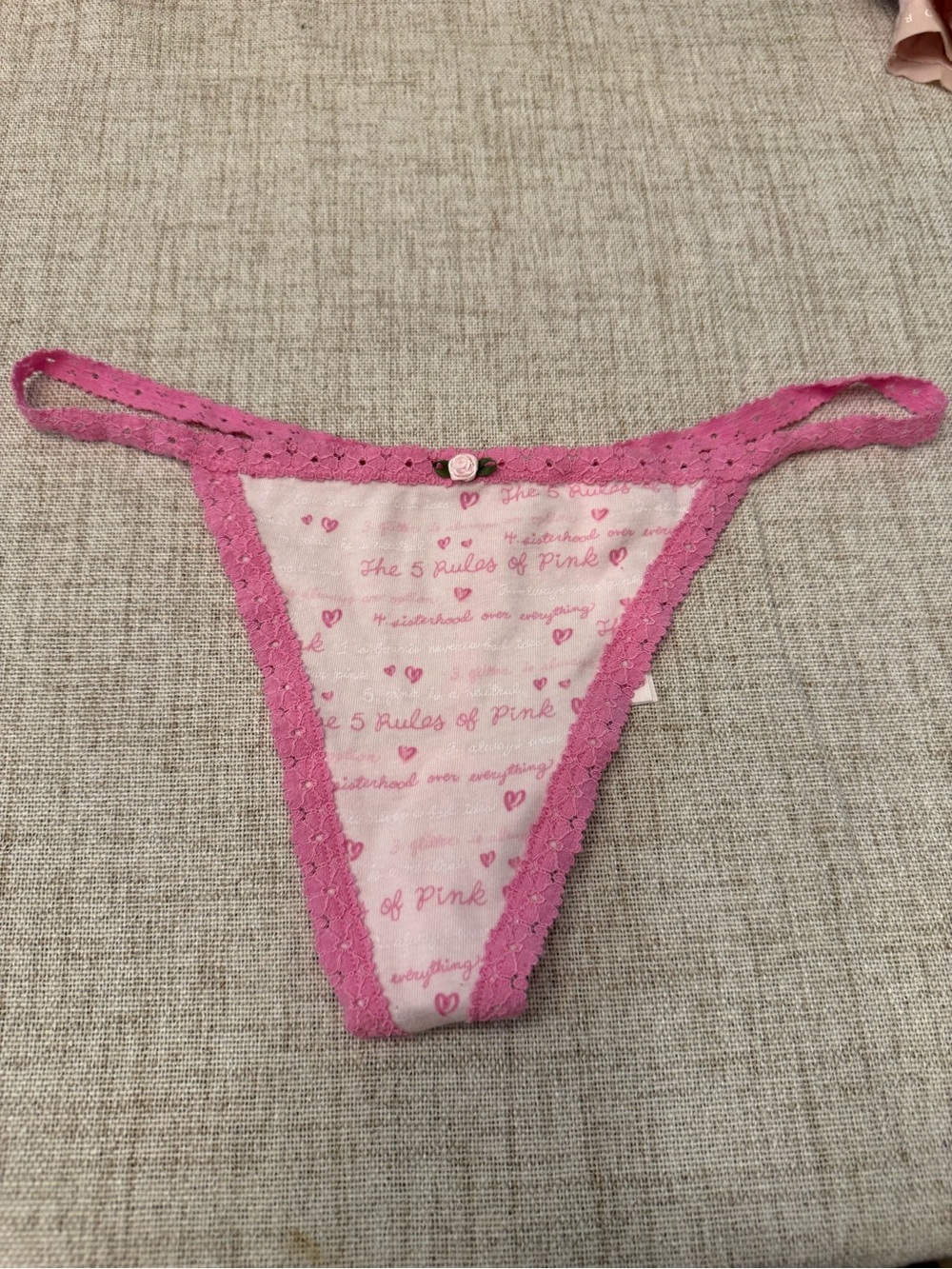 Pink Victoria’s Secret G string V string thong panty underwear